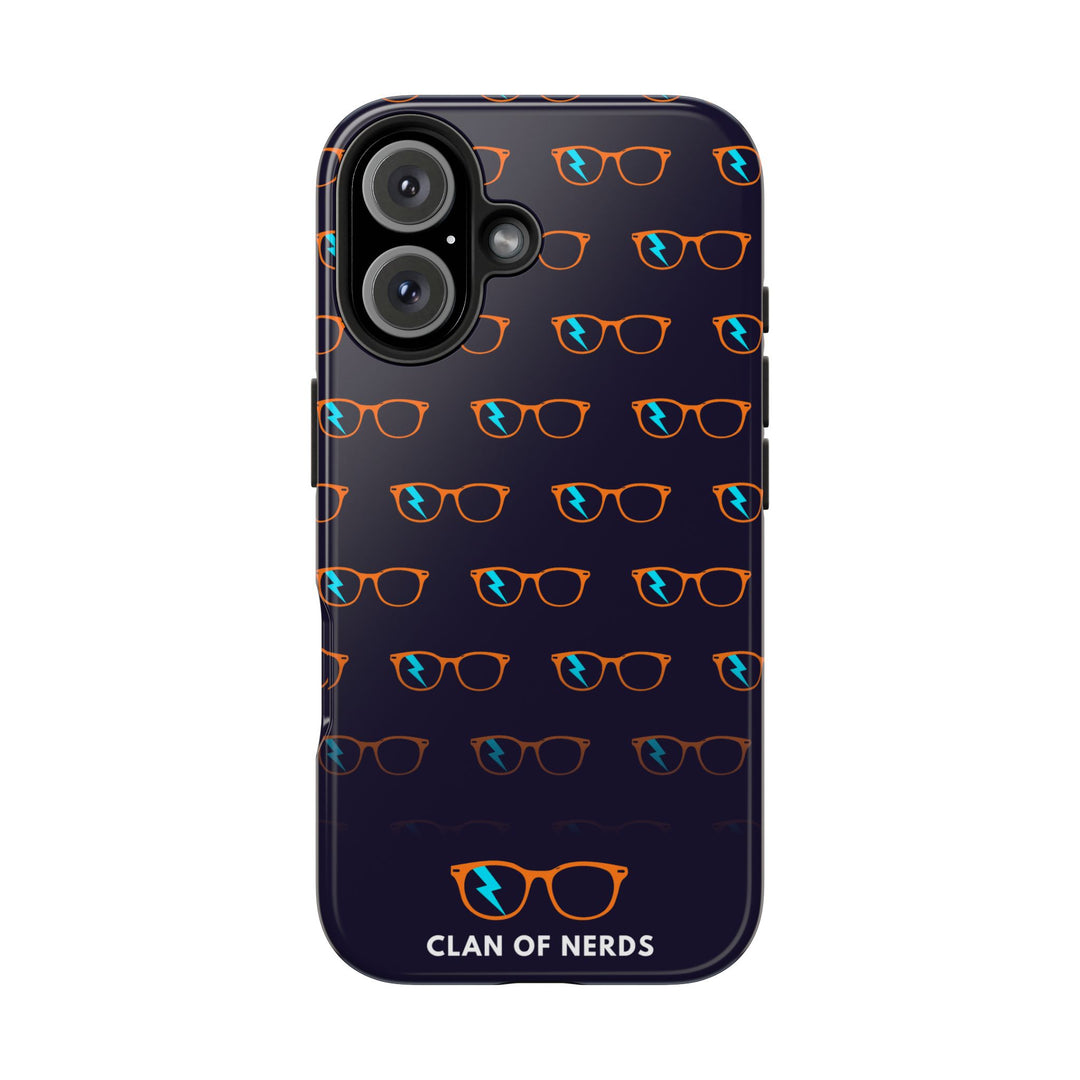 Orange/Cyan Glasses Pattern Tough Phone Case by Clan of Nerds