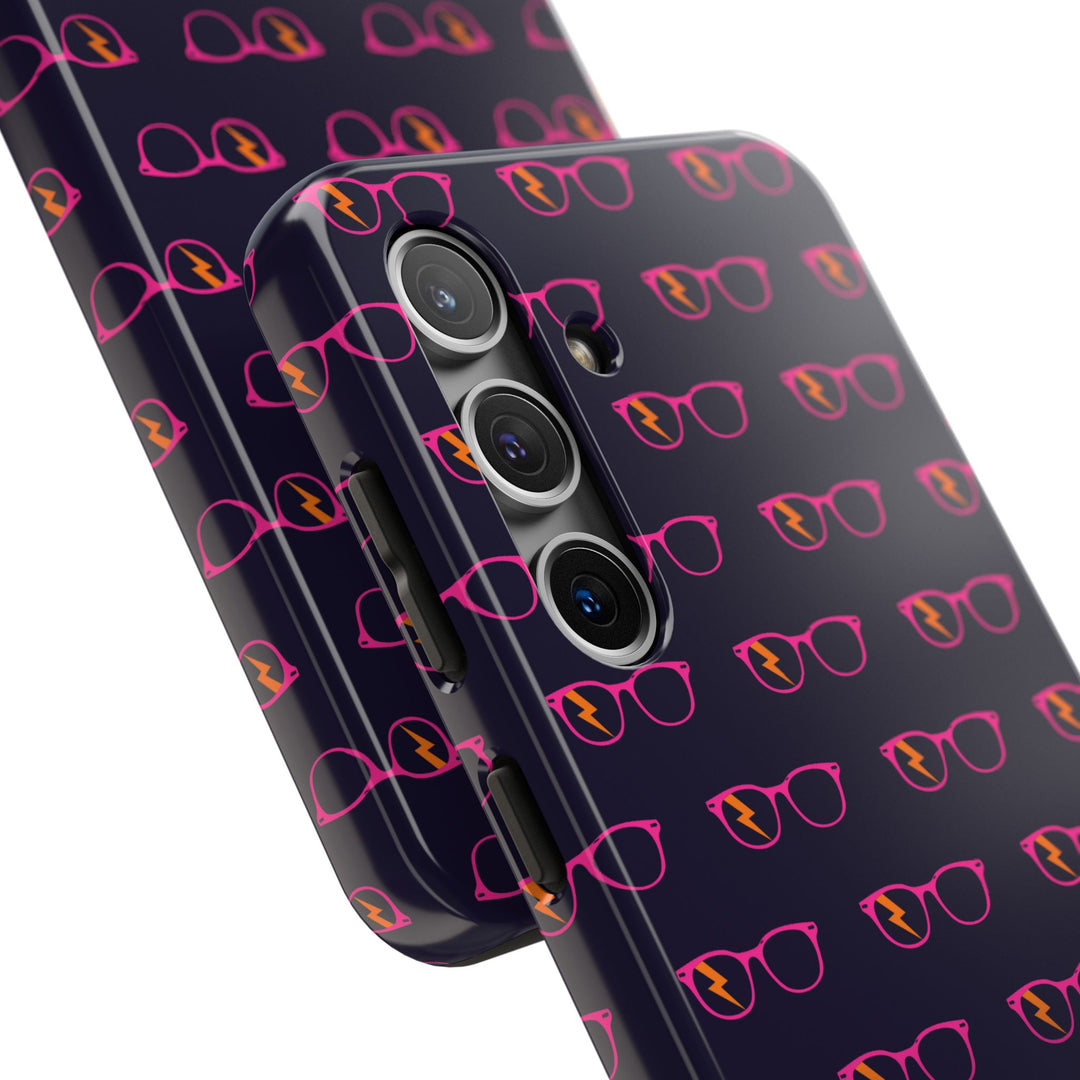 Pink/Orange Glasses Pattern Tough Phone Case by Clan of Nerds