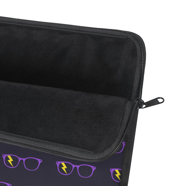 Purple/Yellow Glasses Pattern Laptop Sleeve by Clan of Nerds