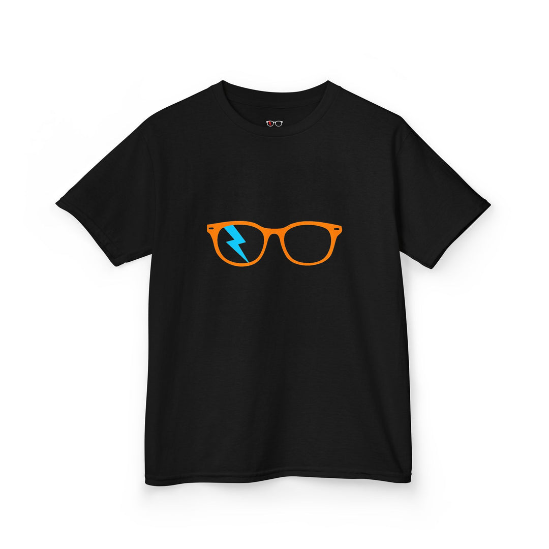 Orange/Cyan Glasses Kids Tee by Clan of Nerds
