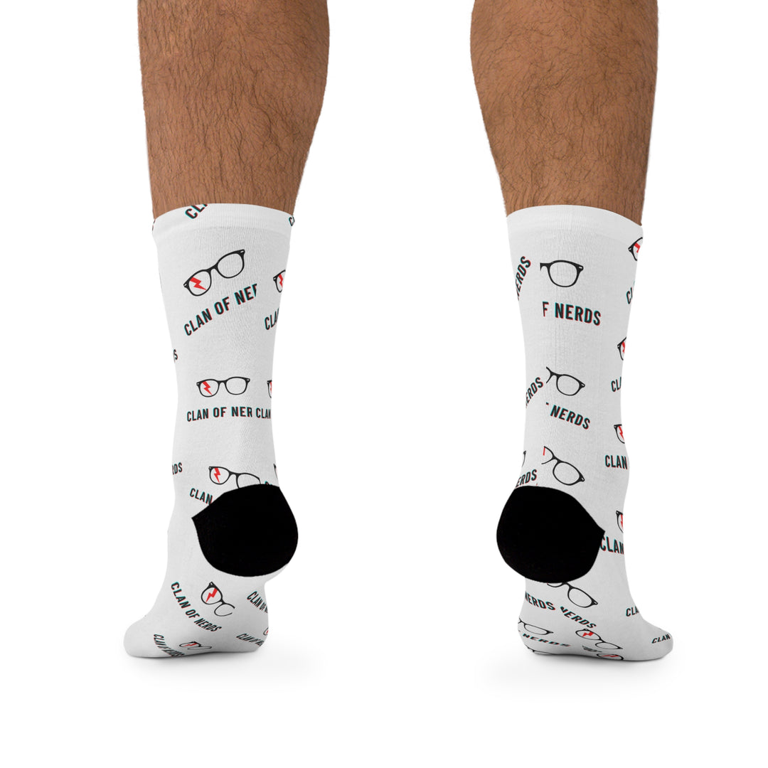 Nerd Glasses Recycled Socks by Clan of Nerds