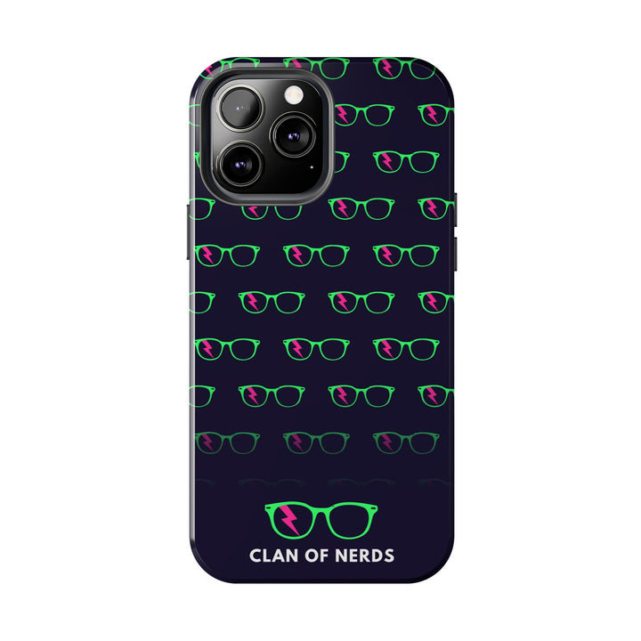 Green/Pink Glasses Pattern Tough Phone Case by Clan of Nerds