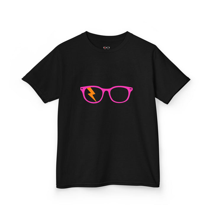 Pink/Orange Glasses Kids Tee by Clan of Nerds