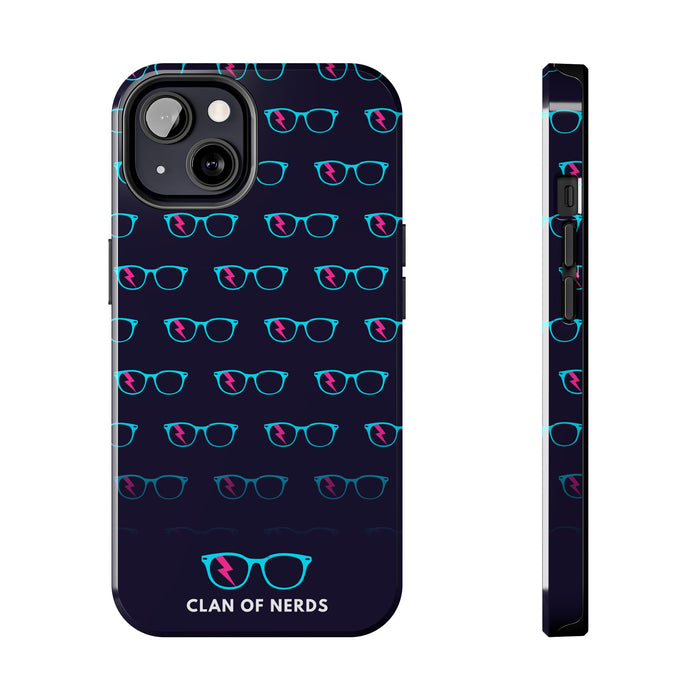 CYAN/PINK GLASSES PATTERN - TOUGH PHONE CASE
