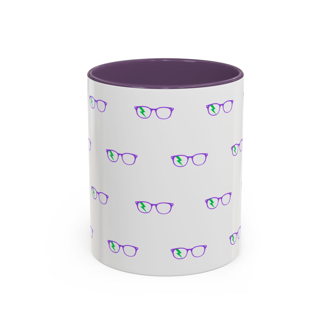 Philosopher Glasses Accent Mug in Purple