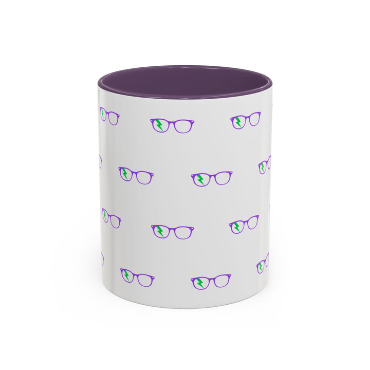 Philosopher Glasses Accent Mug in Purple