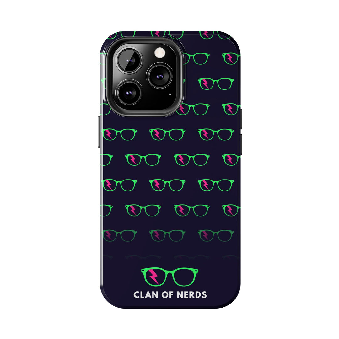 Green/Pink Glasses Pattern Tough Phone Case by Clan of Nerds