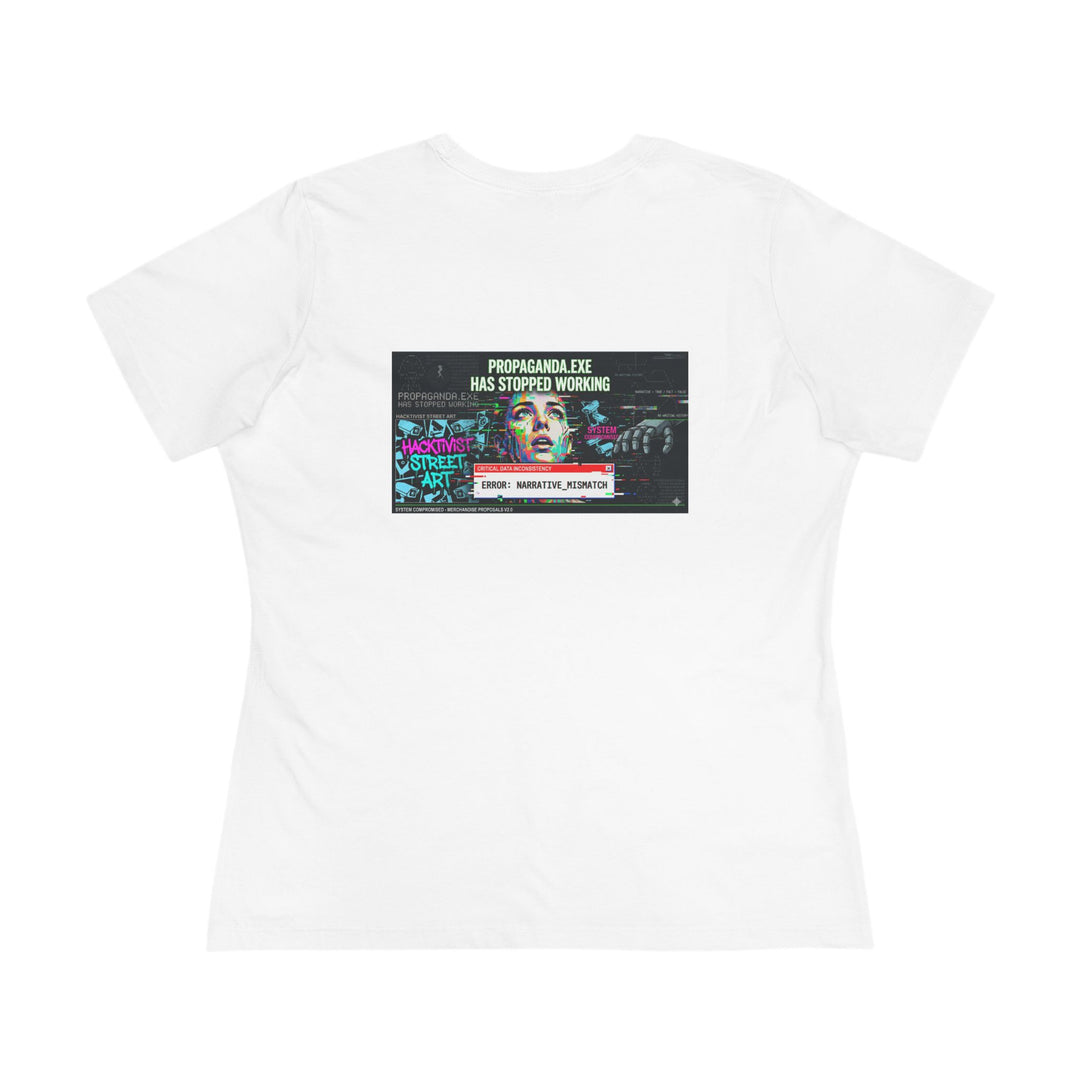 Propaganda Hacker Women’s Tee by Clan of Nerds