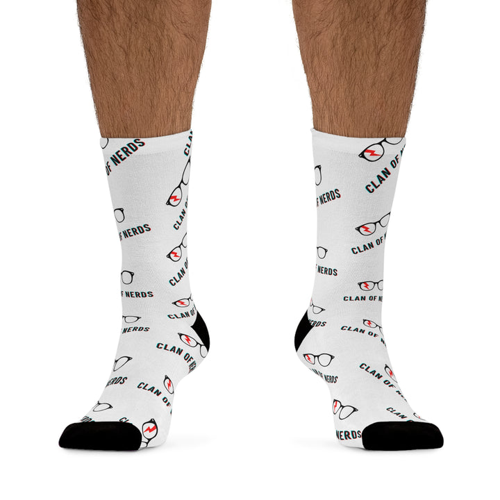 Nerd Glasses Recycled Socks by Clan of Nerds