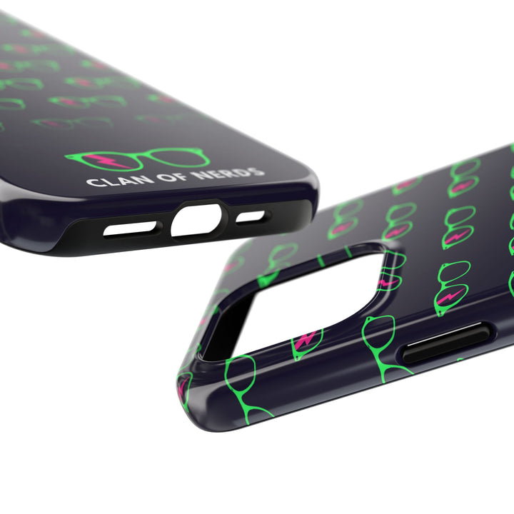 Green/Pink Glasses Pattern Tough Phone Case by Clan of Nerds
