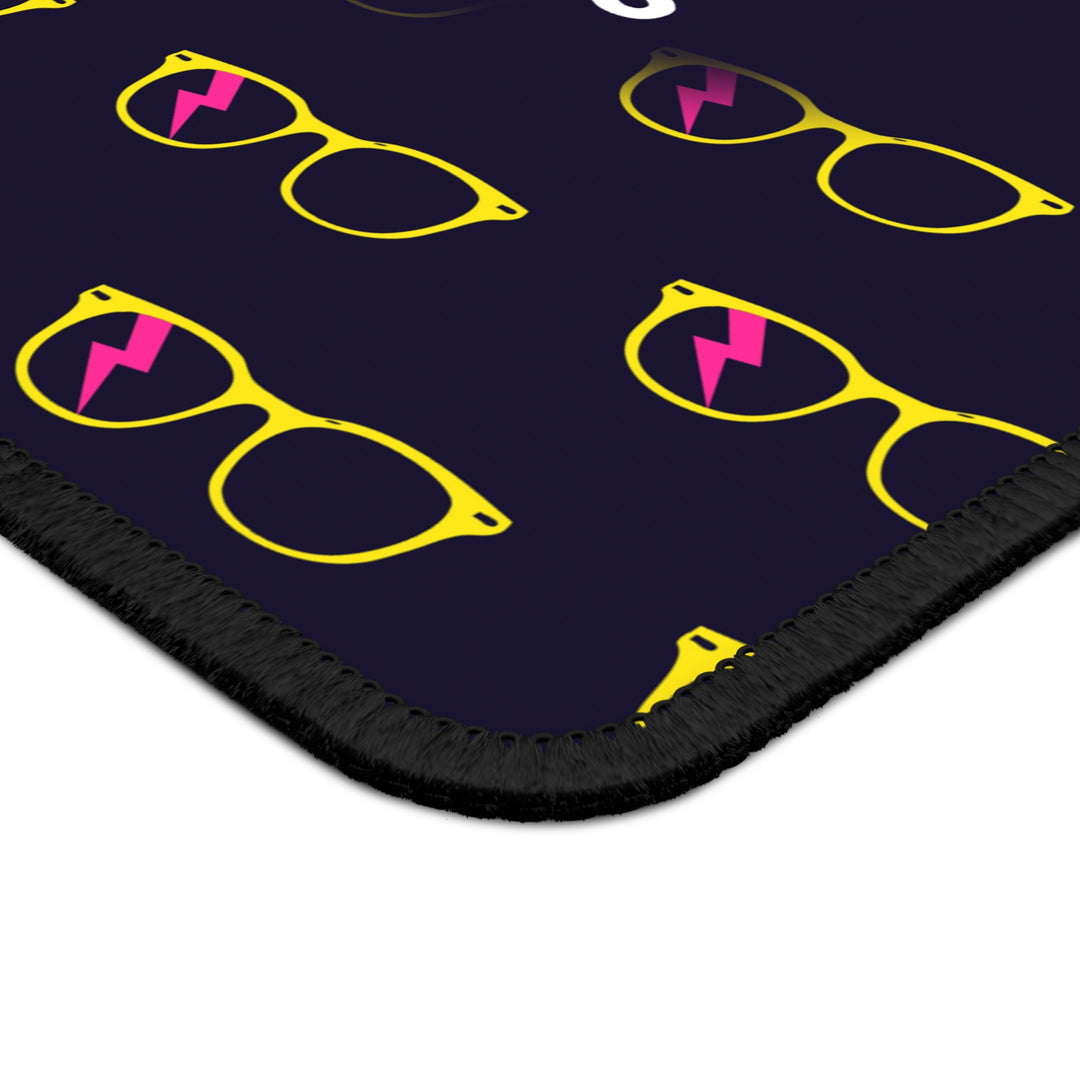 Yellow/Pink Glasses Pattern Mouse Pad by Clan of Nerds