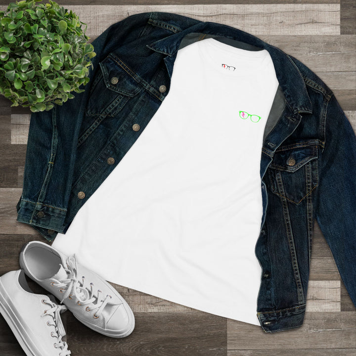 Green/Pink Glasses Women’s Tee by Clan of Nerds