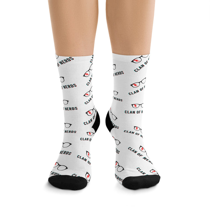 Nerd Glasses Recycled Socks by Clan of Nerds