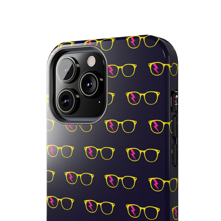 Yellow/Pink Glasses Pattern Tough Phone Case by Clan of Nerds
