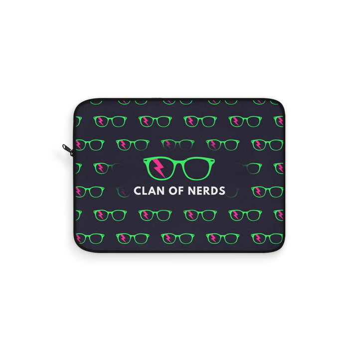 GREEN/PINK GLASSES PATTERN - LAPTOP SLEEVE