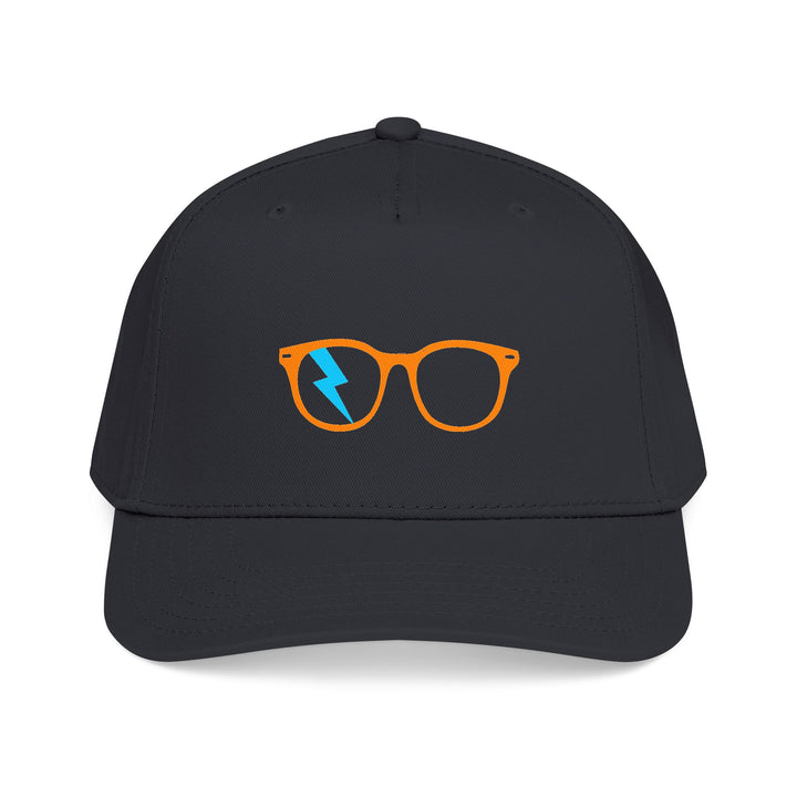 Orange/Cyan Glasses Cap in Black