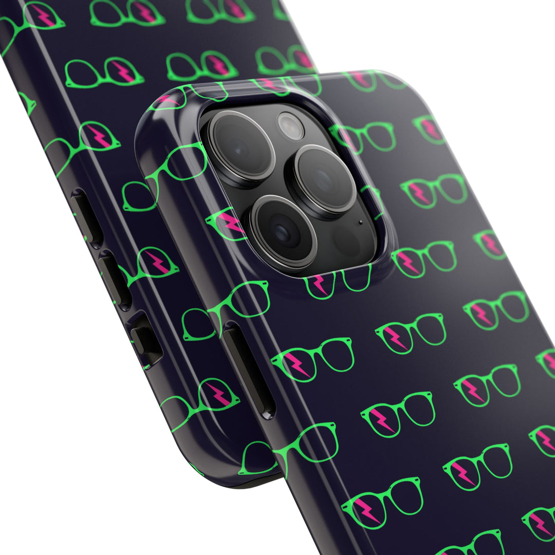 Green/Pink Glasses Pattern Tough Phone Case by Clan of Nerds