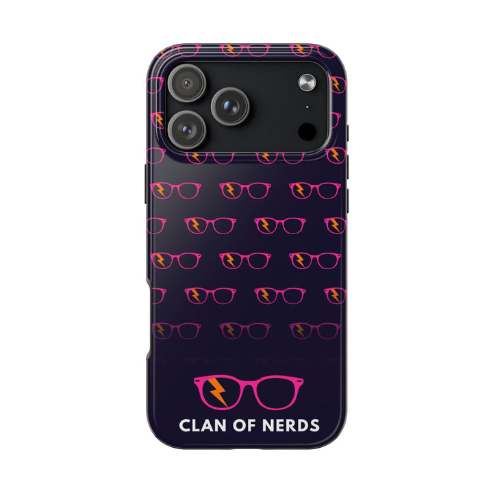 Pink/Orange Glasses Pattern Tough Phone Case by Clan of Nerds