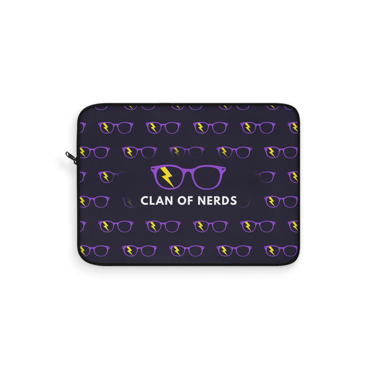 Purple/Yellow Glasses Pattern Laptop Sleeve by Clan of Nerds