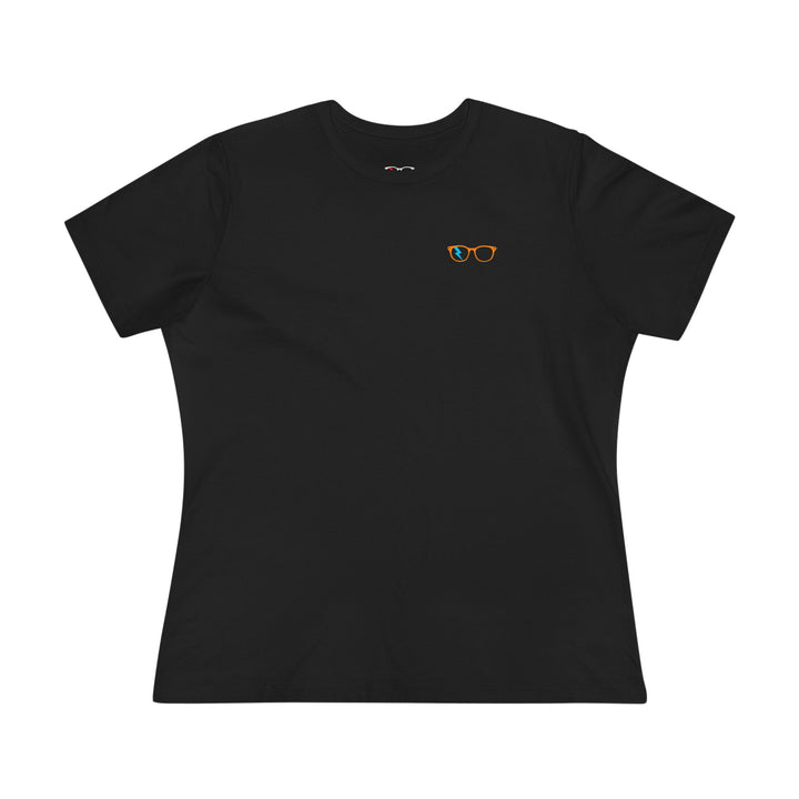 Orange/Cyan Glasses Women’s Tee by Clan of Nerds