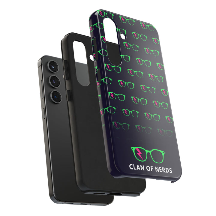 Green/Pink Glasses Pattern Tough Phone Case by Clan of Nerds
