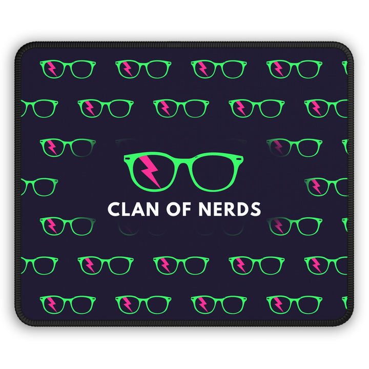 Green/Pink Glasses Pattern Mouse Pad by Clan of Nerds
