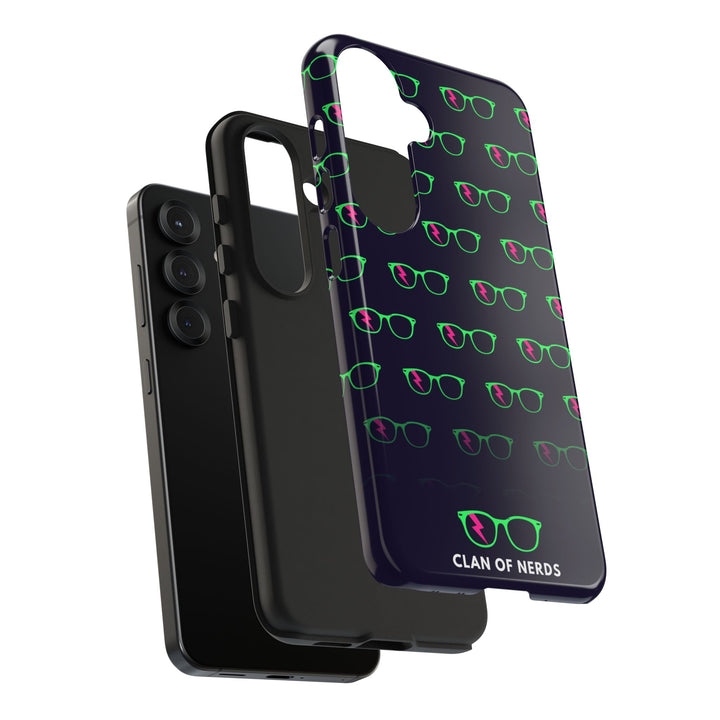 Green/Pink Glasses Pattern Tough Phone Case by Clan of Nerds