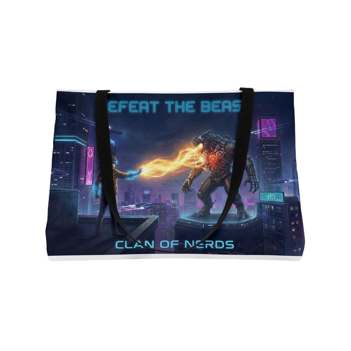 Defeat the Beast Tote Bag by Clan of Nerds