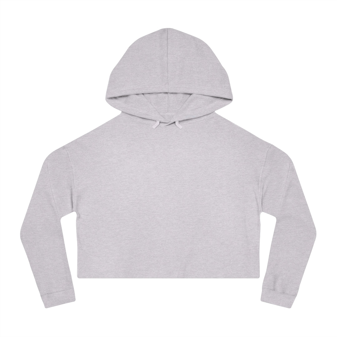 Purple/Yellow Glasses Women’s Cropped Hoodie in Grey Heather