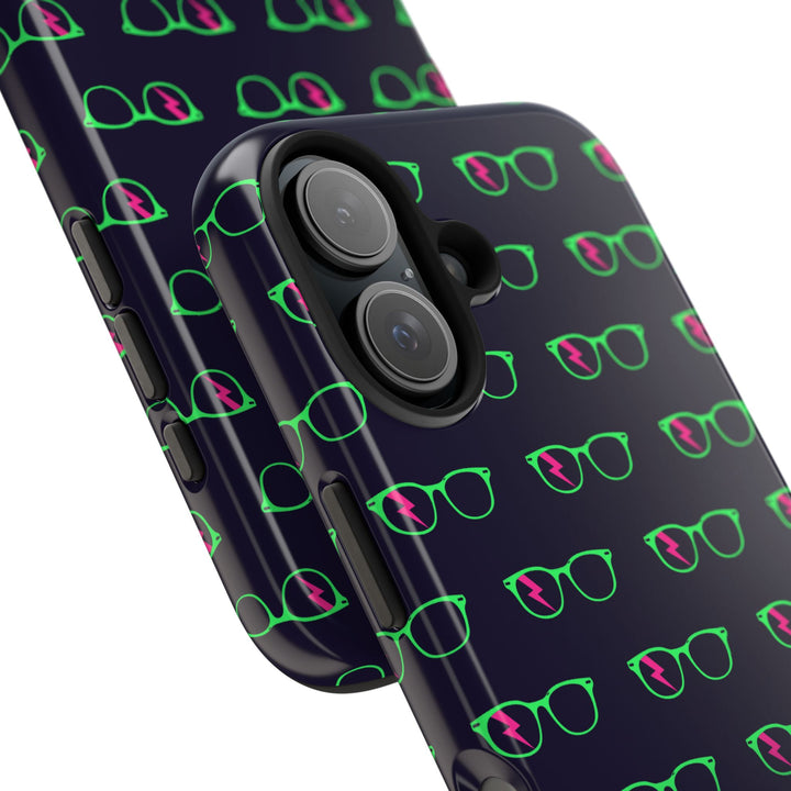 Green/Pink Glasses Pattern Tough Phone Case by Clan of Nerds