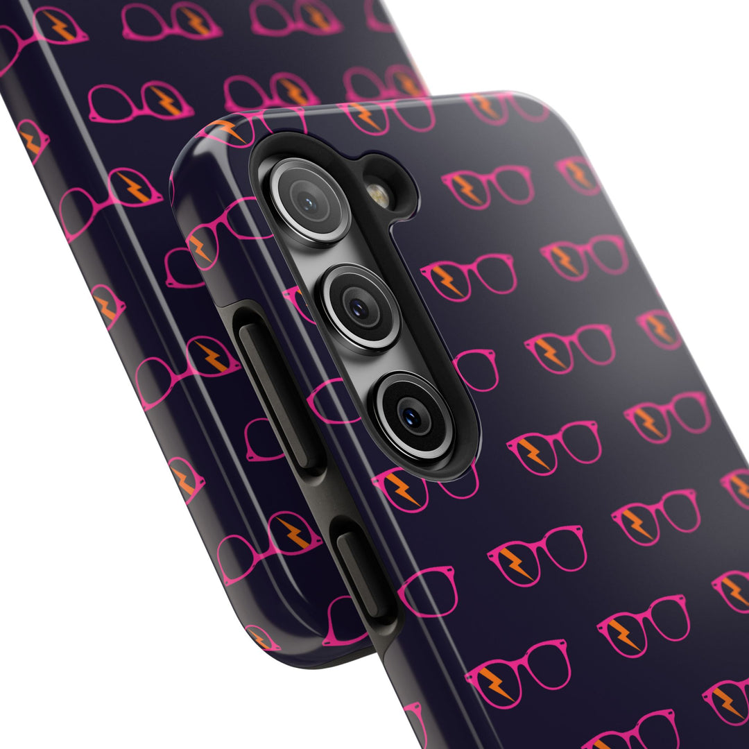 Pink/Orange Glasses Pattern Tough Phone Case by Clan of Nerds