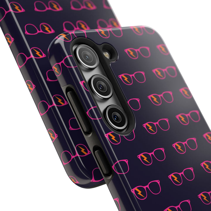 Pink/Orange Glasses Pattern Tough Phone Case by Clan of Nerds