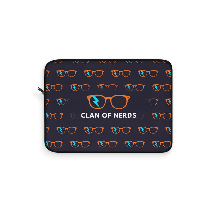 ORANGE/CYAN GLASSES PATTERN - LAPTOP SLEEVE