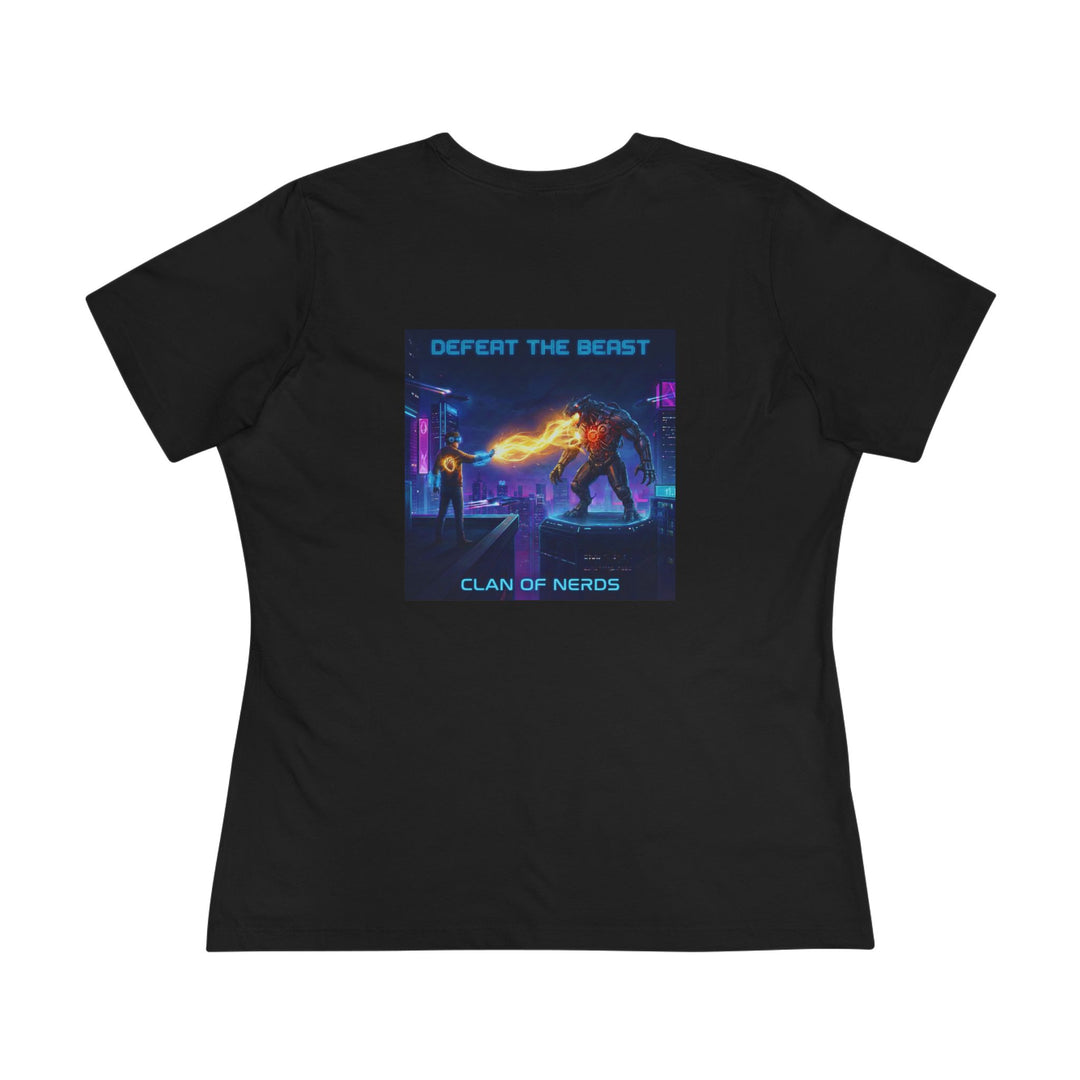 Defeat the Beast Women’s Tee by Clan of Nerds