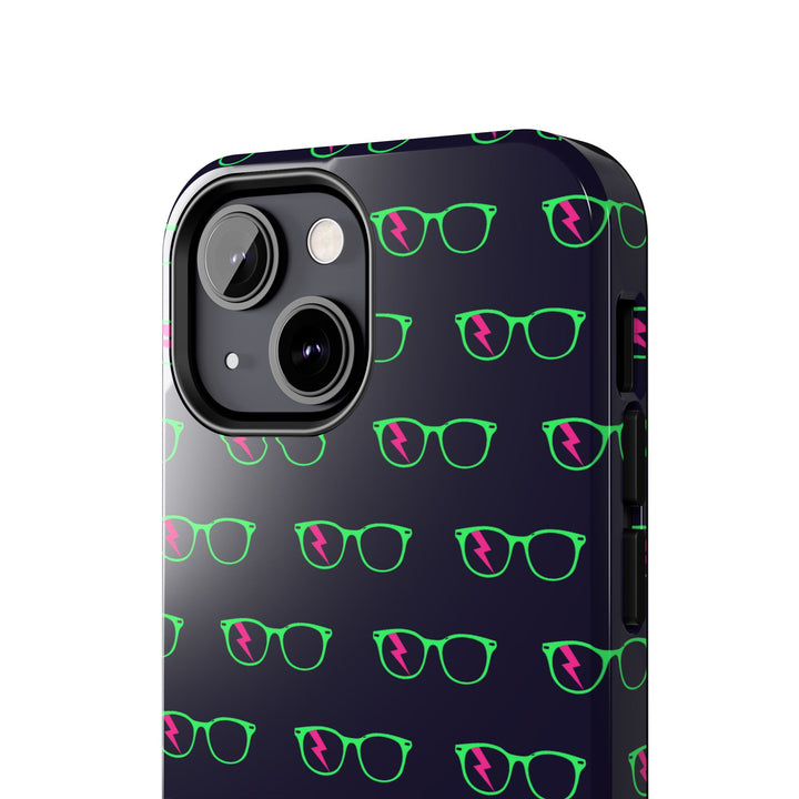 Green/Pink Glasses Pattern Tough Phone Case by Clan of Nerds