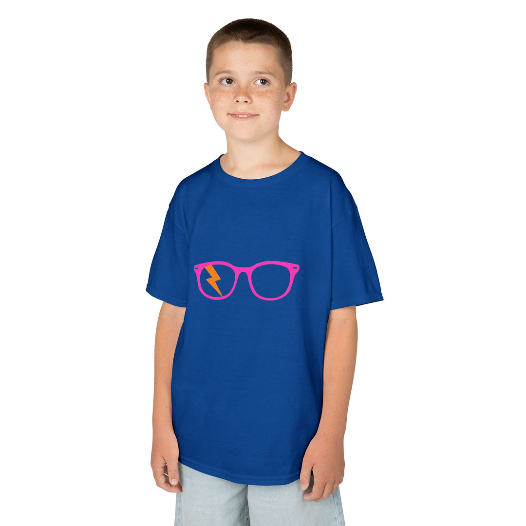 Pink/Orange Glasses Kids Tee by Clan of Nerds