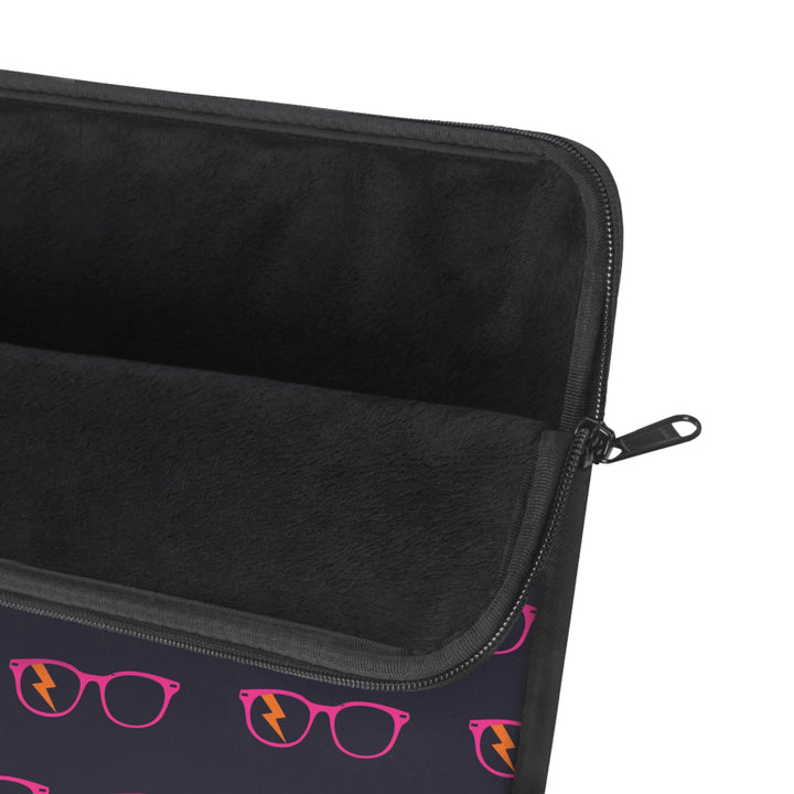 Pink/Orange Glasses Pattern Laptop Sleeve by Clan of Nerds