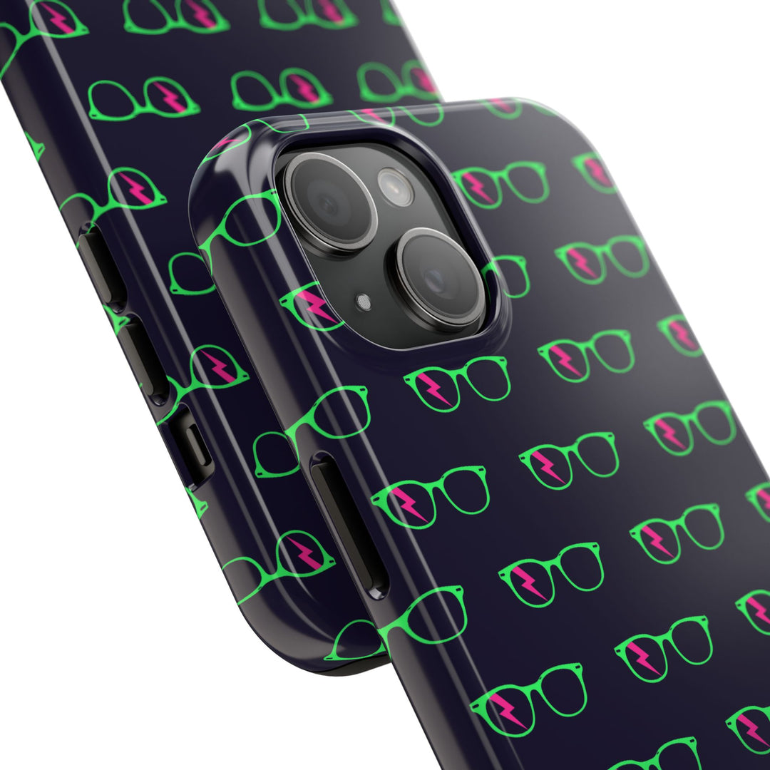 Green/Pink Glasses Pattern Tough Phone Case by Clan of Nerds