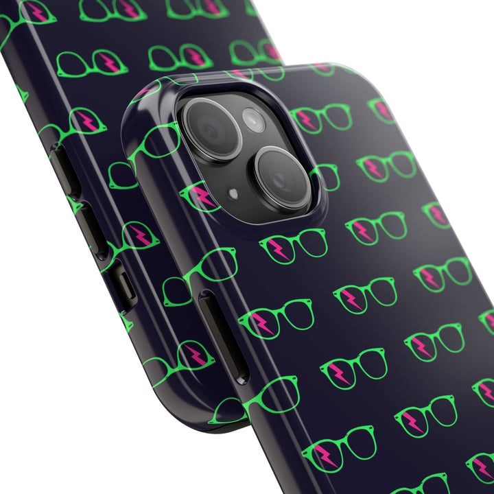 Green/Pink Glasses Pattern Tough Phone Case by Clan of Nerds