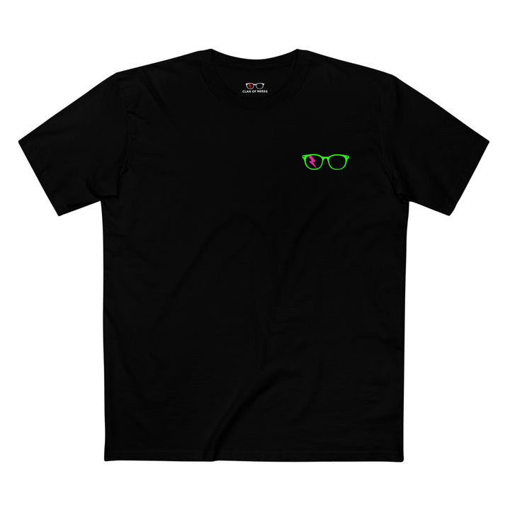 Green/Pink Glasses Men’s Tee by Clan of Nerds