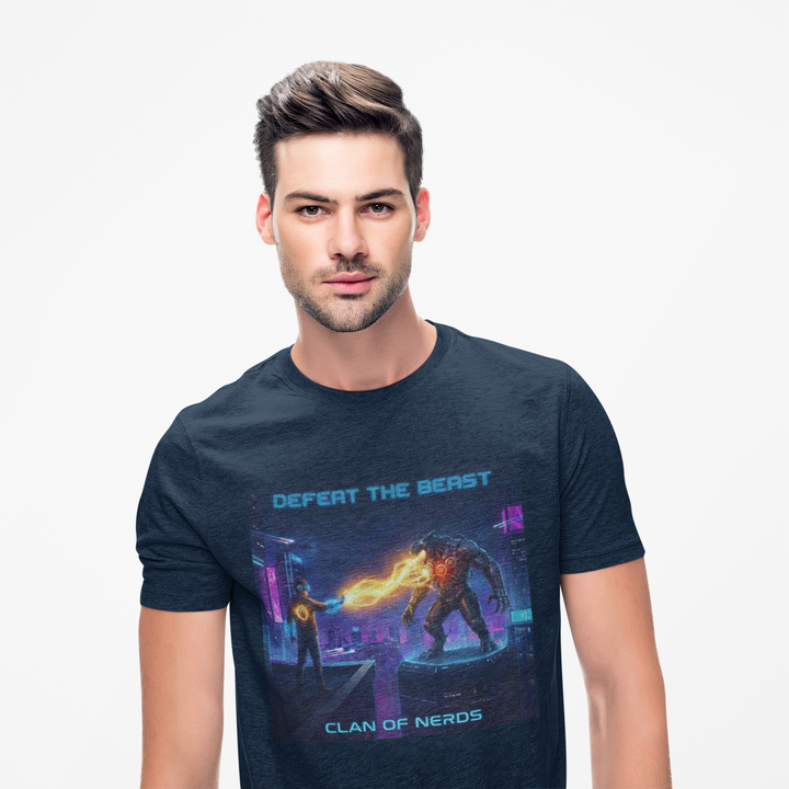 Defeat the Beast Tee by Clan of Nerds