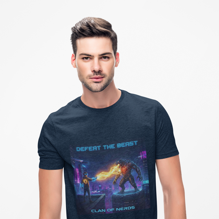 Defeat the Beast Tee by Clan of Nerds