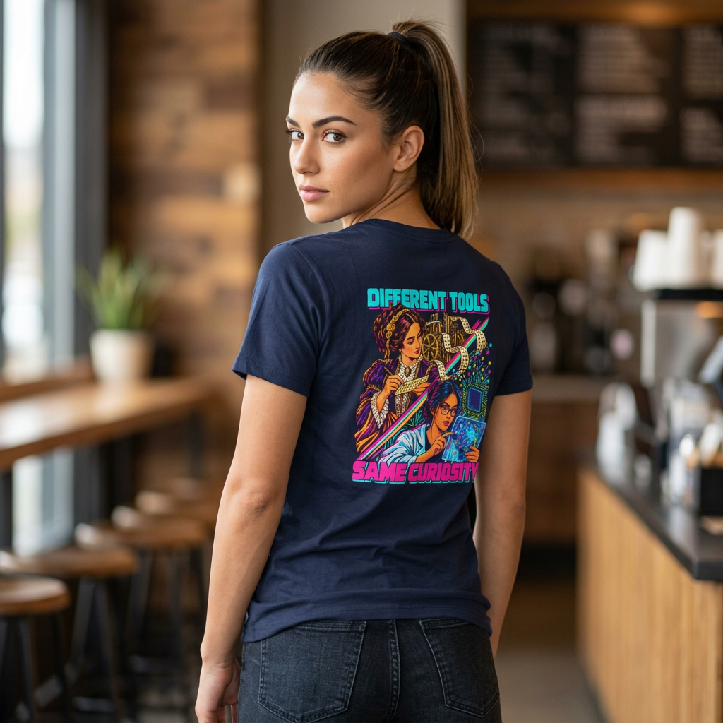 Timeless Nerds Data &amp; Tech Women’s Tee in Navy