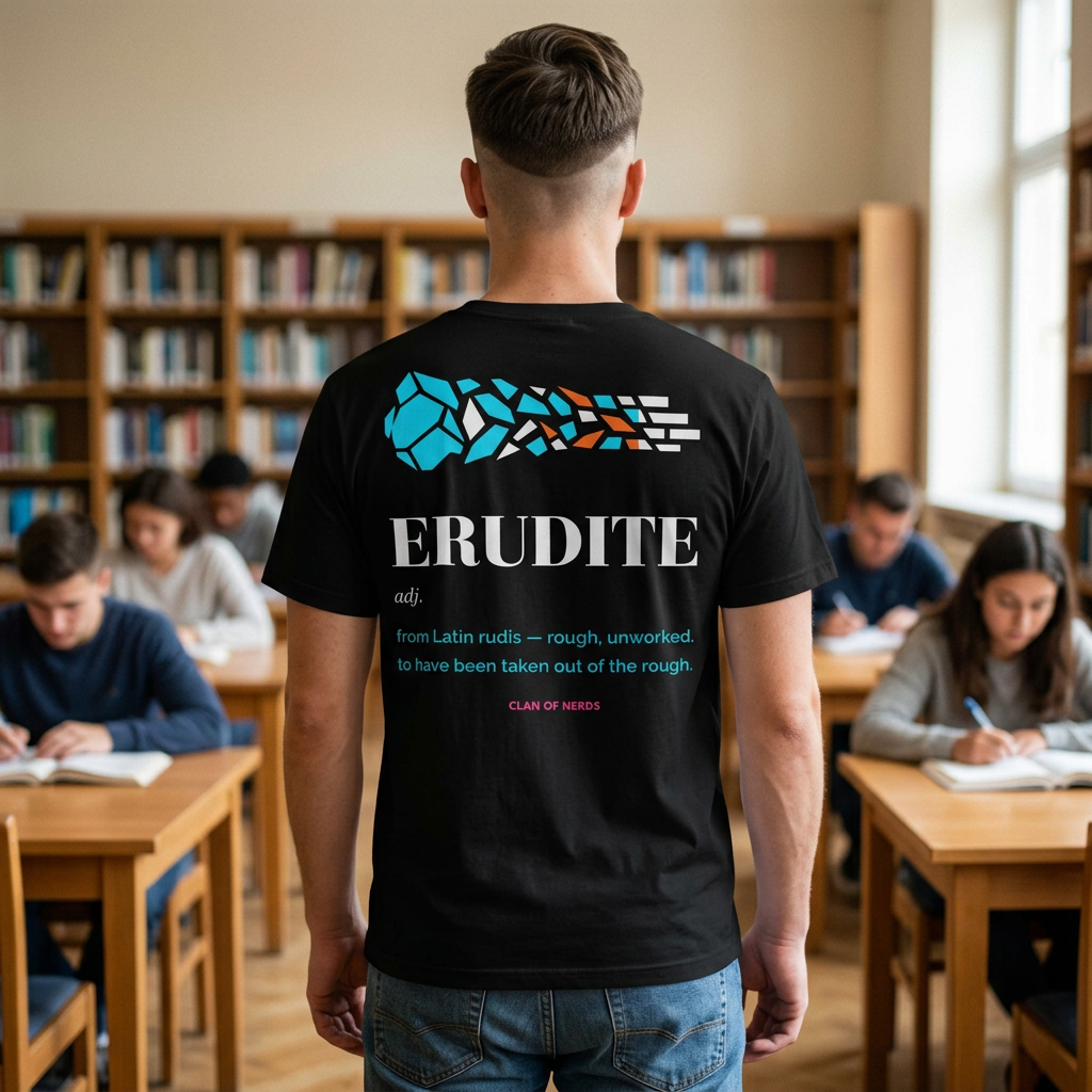 Erudite Men’s Tee in Black