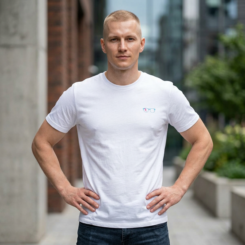 Erudite Men’s Tee in White