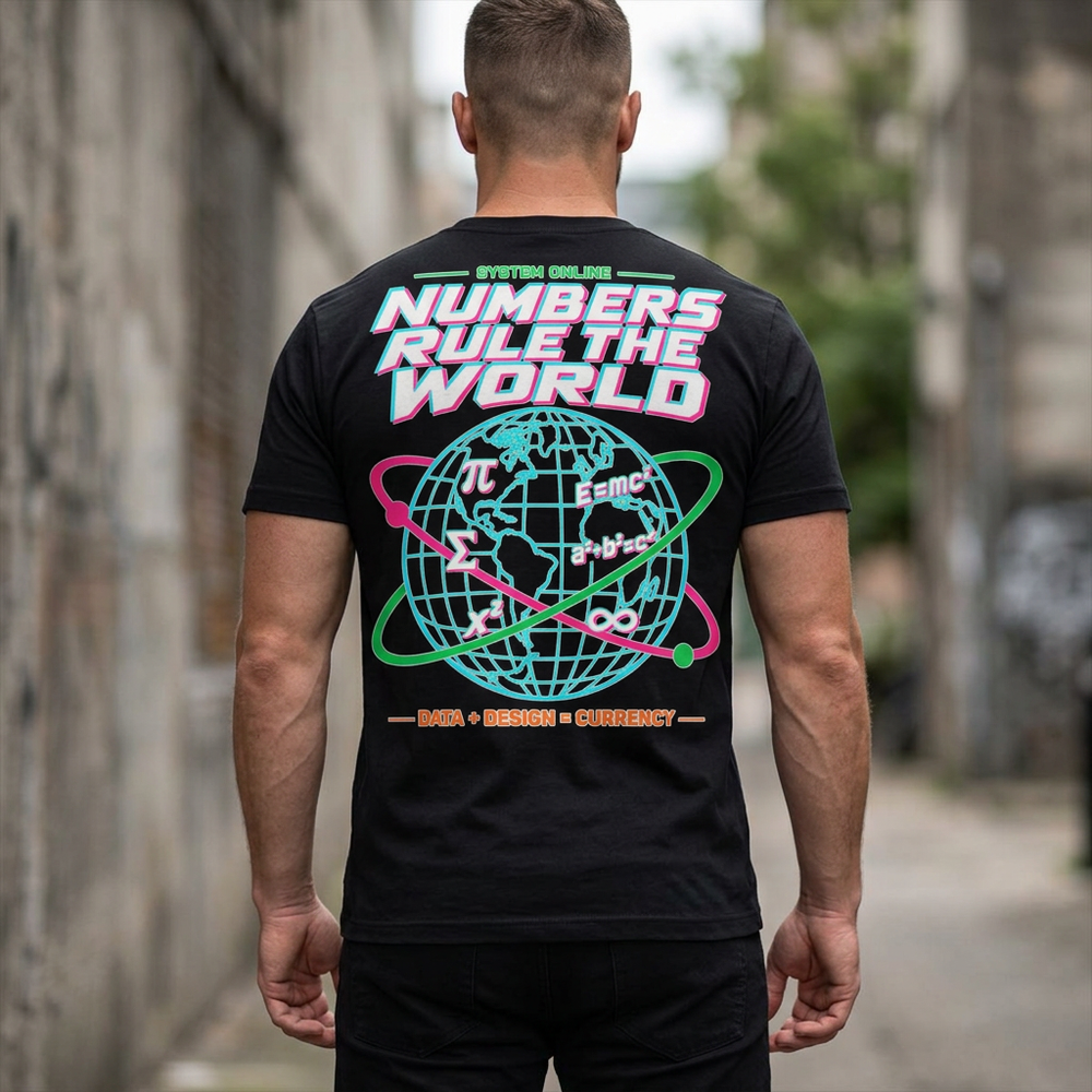Numbers Rule the World Men’s Tee in Black