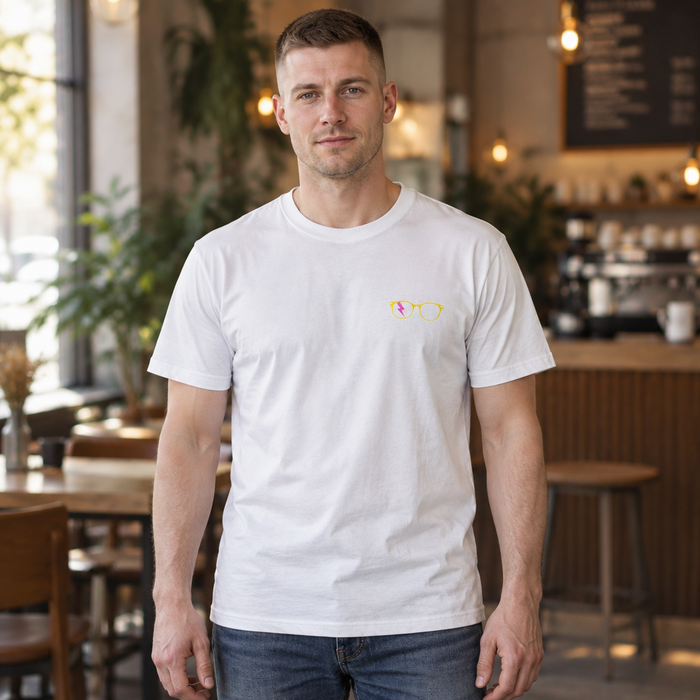 YELLOW/PINK GLASSES - MEN'S TEE