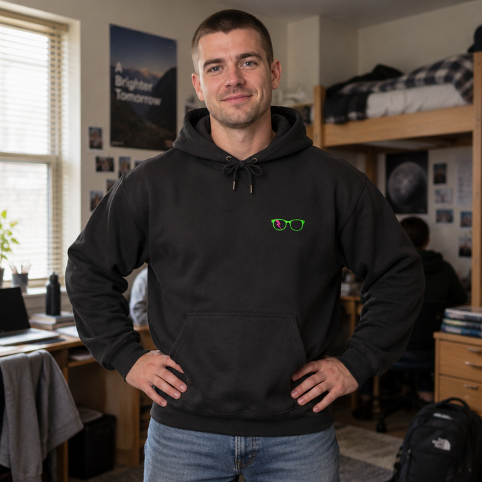 GREEN/PINK GLASSES - MEN'S HOODIE