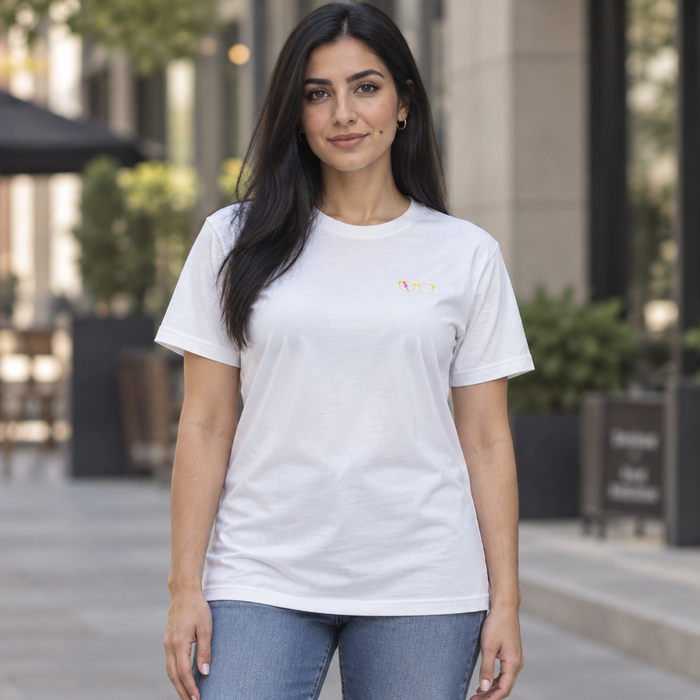 YELLOW/PINK GLASSES - WOMEN'S TEE