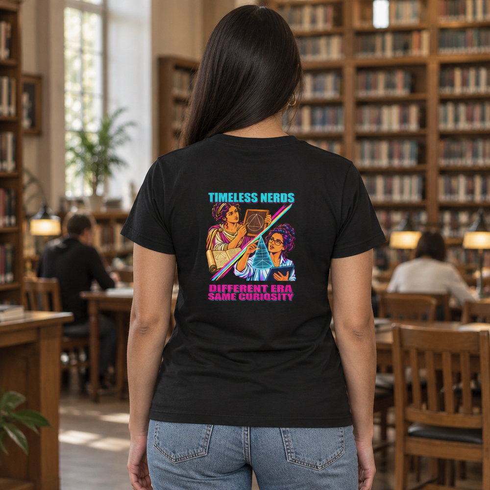 Timeless Nerds Education Women’s Tee in Black